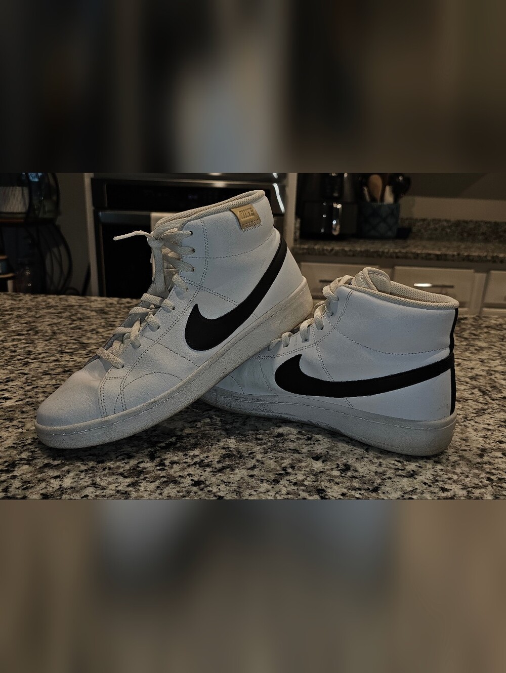 Nike Court Royale 2 Mid Top White Black Onyx Men Size 11